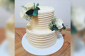 Melissa Janes - White Rose Wedding Cake